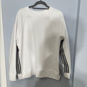 Avia White Sweatshirt with Black Stripe Accents